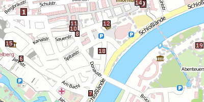 Stadtplan Museum für Konkrete Kunst Ingolstadt